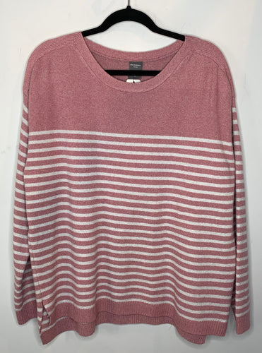 Pink and White Striped Sweater