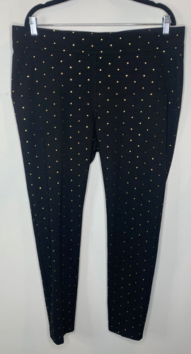 Black and Gold Polka Dot Pants