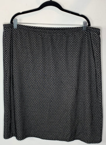Grey & Black Patterned Skirt