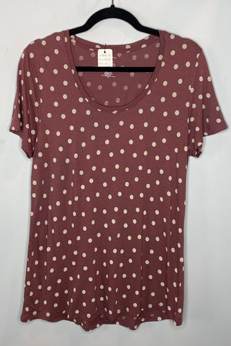 Mauve Polka Dot T-Shirt
