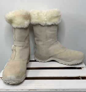 White Fur Lined Boots