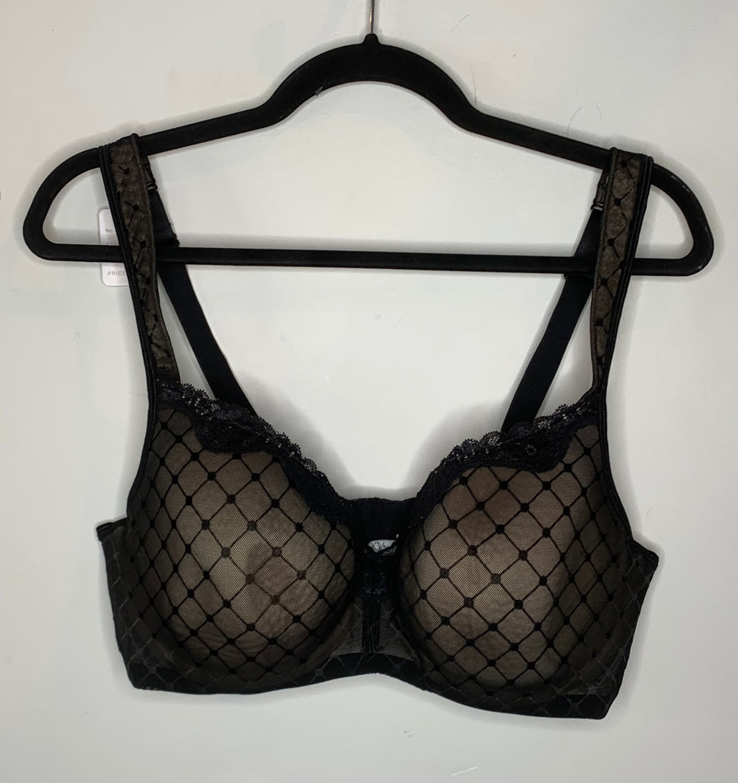 Black Mesh and Lace Bra