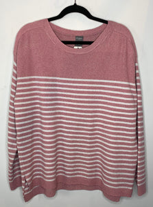 Pink and White Striped Sweater