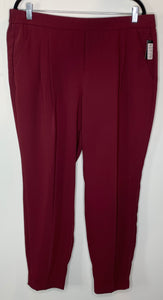 Burgundy Pleated Pants