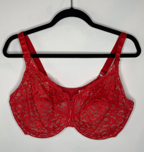 Red Lace Unlined Bra