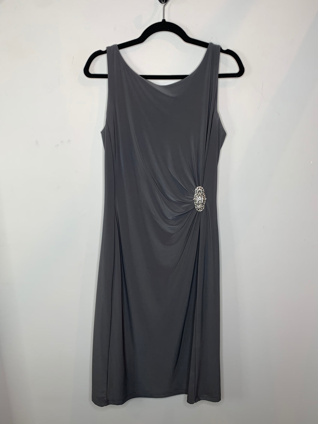 Grey Dress with Jewel Detail