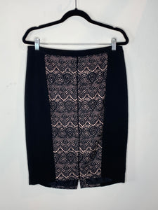 Black Lacy Pencil Skirt
