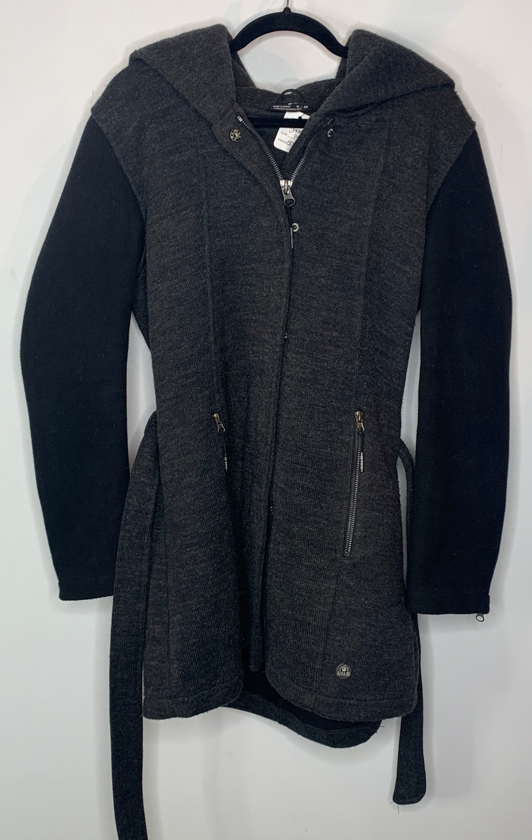 Grey and Black Hooded Jacket