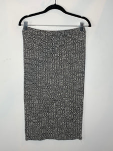 Grey Bodycon Midi Skirt