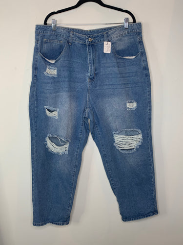 Medium Wash Ripped Jeans