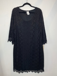 Black Lace 3/4 Sleeve Dress