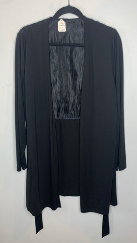 Black Robe with Lace Details