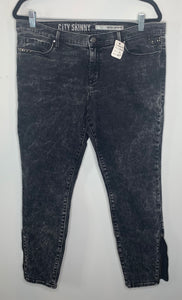Black and Grey Jeans with Zippers