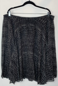 Black and Grey Patterned Skirt