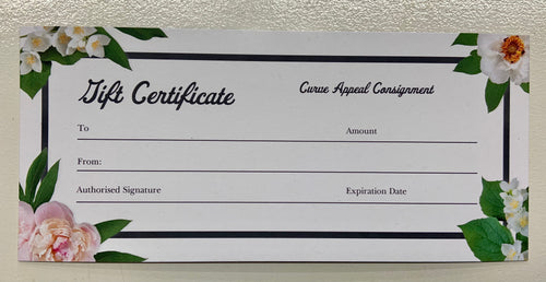Curve Appeal Consignment Gift Certificate