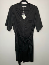 Load image into Gallery viewer, Black Belted Utility Dress