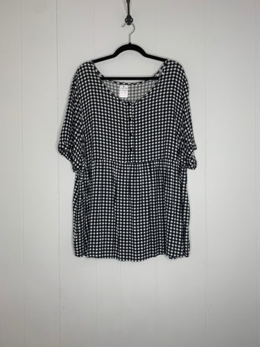 Black and White Gingham Blouse