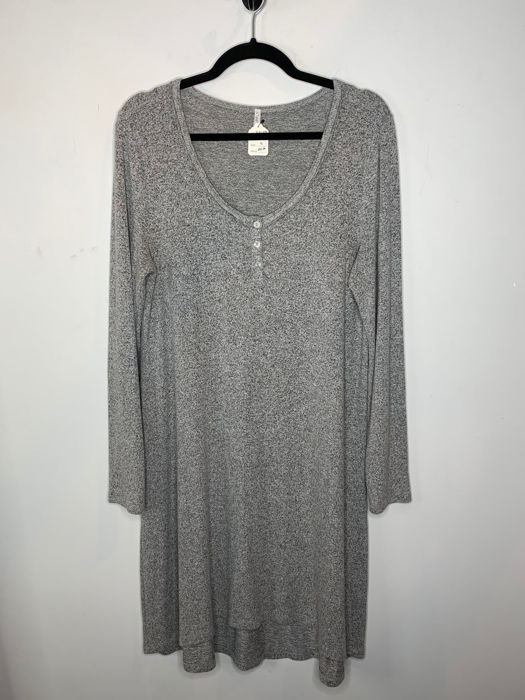 Grey Long Sleeved Dress