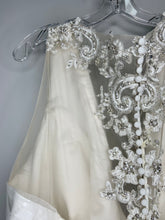 Load image into Gallery viewer, White Sprakly &amp; Floral Embroidered A-Line Wedding Dress