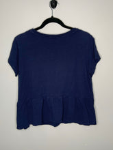 Load image into Gallery viewer, Navy Blue Short Sleeve Blouse
