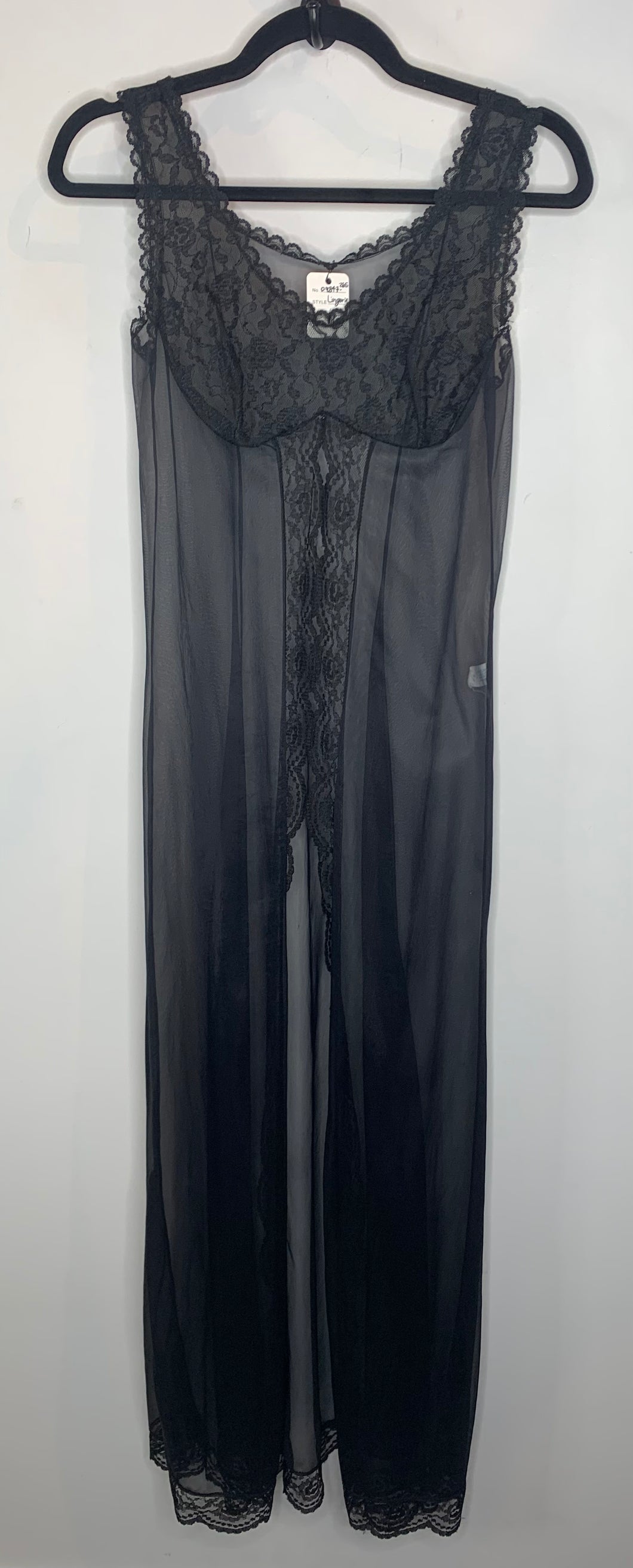 Sheer Black Lacy Lingerie with Open Front – Curve Appeal Consignment