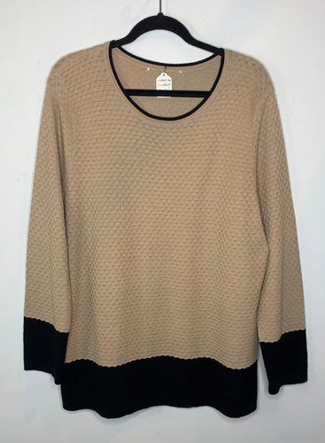 Beige and Black Sweater
