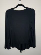 Load image into Gallery viewer, Black Longsleeve Deep V-Neck Blouse