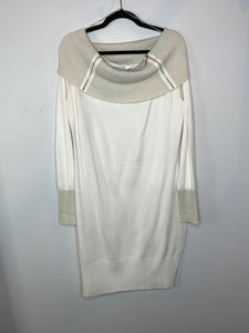 White Sparkly Sweater Dress